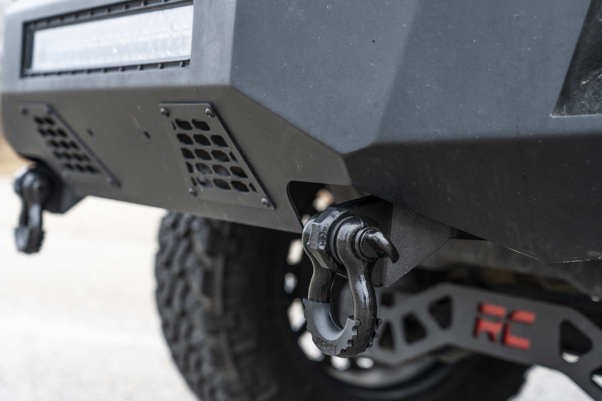 Ford F-150 Tow Hook to Shackle Conversion Kit - Rough Country - Black - '09-'20